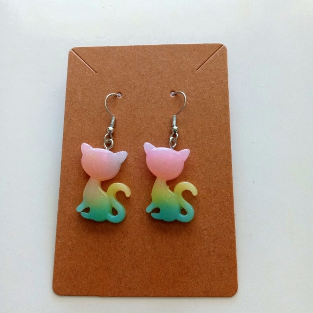Pastel Cat Earrings